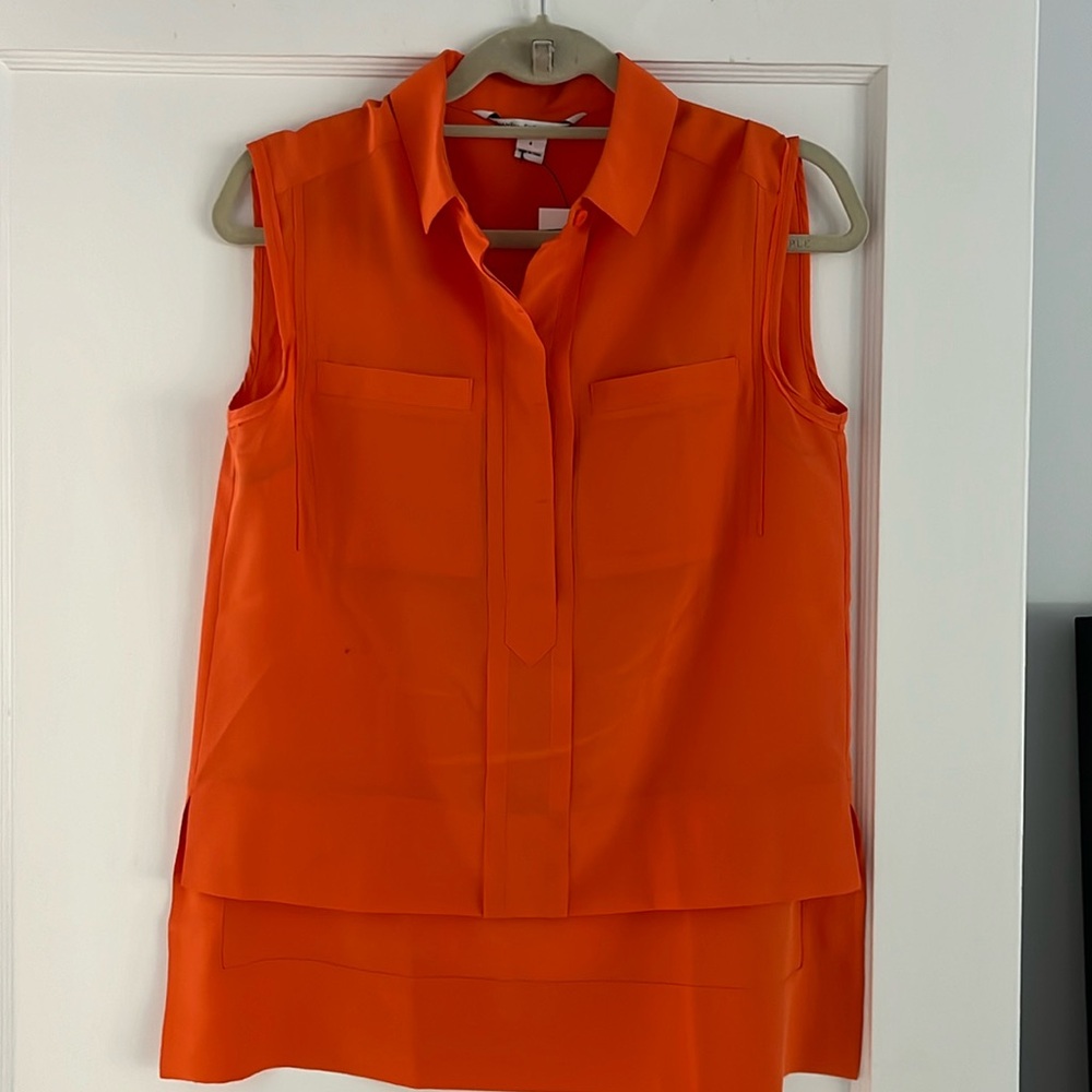 DVF silk sleeveless top